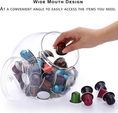 ELLDOO Clear Slanted Plastic Storage Jar - Image 4