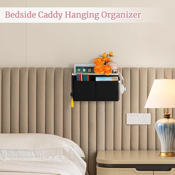 Bedside Caddy Bedside Hanging Storage Basket Bed Caddy - Image 4