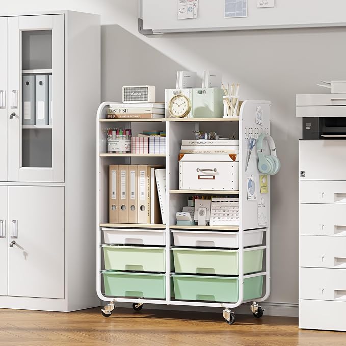 APEXCHASER 6 Drawers Rolling Storage Cabinet - Image 8