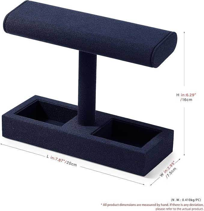 Oirlv Microfiber T-Bar Watch Display Stand Jewelry Display Props Jewelry - Image 8