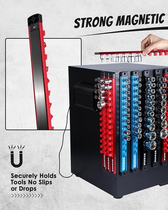 3/8" Magnetic Socket Holder Organizer - Image 3
