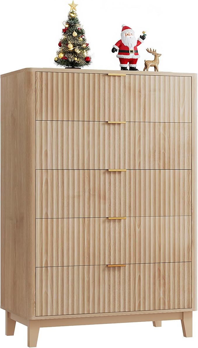 WLIVE Fluted Dresser for Bedroom by WLIVE
