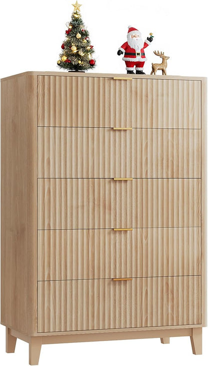 WLIVE Fluted Dresser for Bedroom by WLIVE