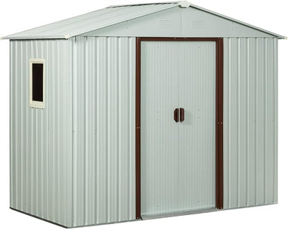 Outdoor Metal Storage Shed Window Ventilation Foundation Frame Waterproof by WEALTHGIRL
