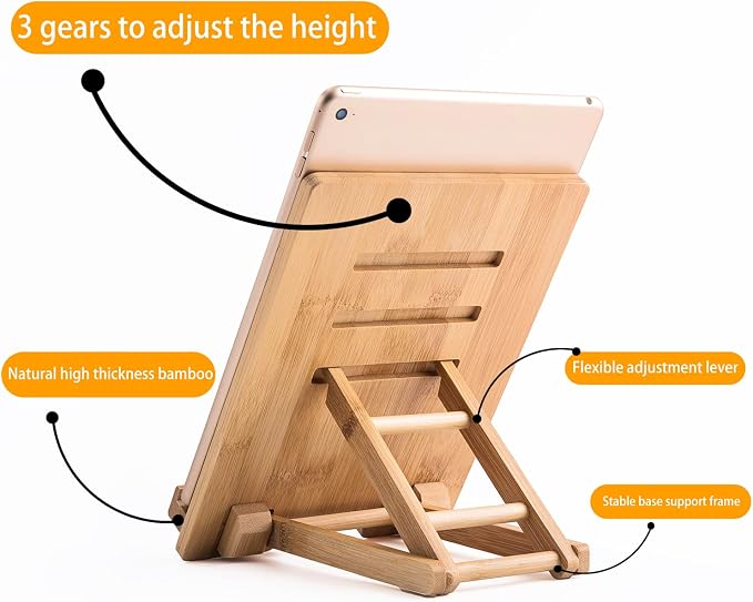 Bamboo Tablet Stand Holder - Image 6