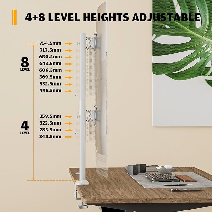 Hemudu Dual Monitor Articulating Desk Mount Arm Stand - Image 6