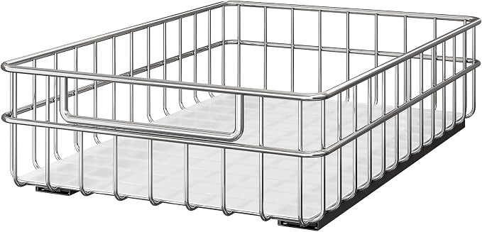 Stainless Steel Pull Out Cabinet Organizer-1 Pack, Minimalist Design Frame by Kitstorack