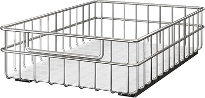 Stainless Steel Pull Out Cabinet Organizer-1 Pack, Minimalist Design Frame by Kitstorack