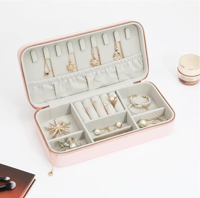 Travel Jewelry Case Small Jewelry Organizer, Portable Jewelry Case Small Travel - Image 6