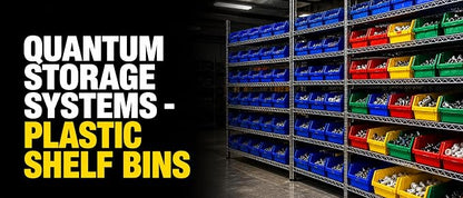 Quantum Storage QSB114 Heavy-Duty Nesting Plastic Shelf Bins - Image 8