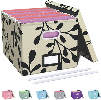 File Organizer with Lid, File Box, File Cabinet by Oterri
