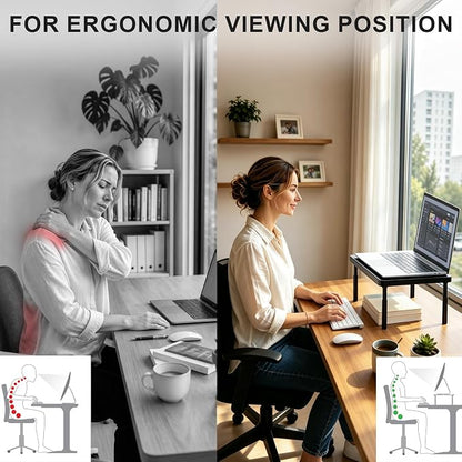 WALI Computer Monitor Stand for Desk, Adjustable Laptop Riser, Desk Monitor - Image 7
