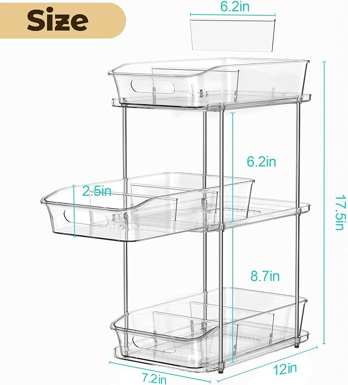 incostar 3 Tier Under Sink Organizer and Storage - Image 2