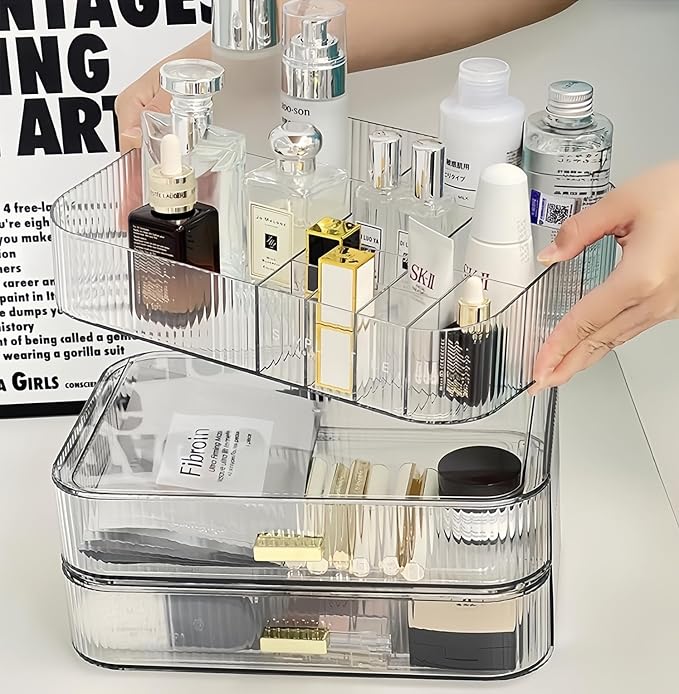 Clear Makeup Organizer for Vanity, Large Desk Organizer - Image 5