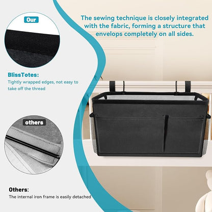 BlissTotes Bedside Caddy, Bedside Storage Organizer - Image 6