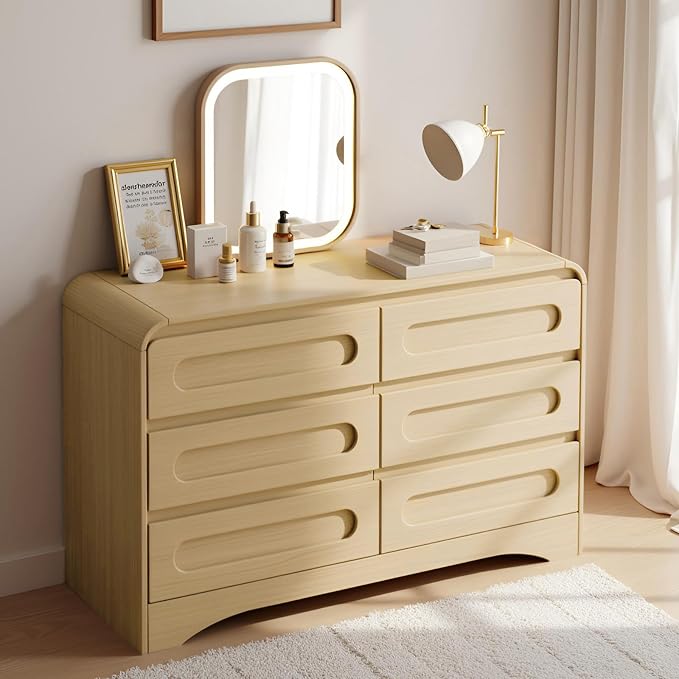 Wood Dresser, Modern 6 Drawers Dressers & Chest of Drawers - Image 7