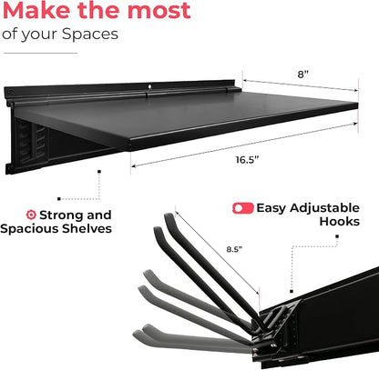 Heavy-Duty Garage Wall Storage System | Wall Mounted Tool Organizer Rack - Image 6