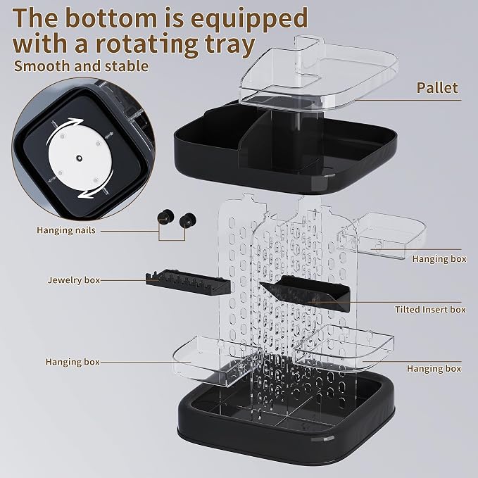 360 Rotating Make up Organizer for Vanity & Countertop, Spinning Perfume and - Image 5