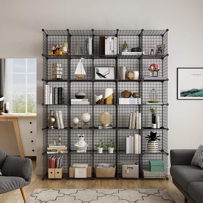 Metal Grid 14"x14" Wire Cube Storage by Unknown