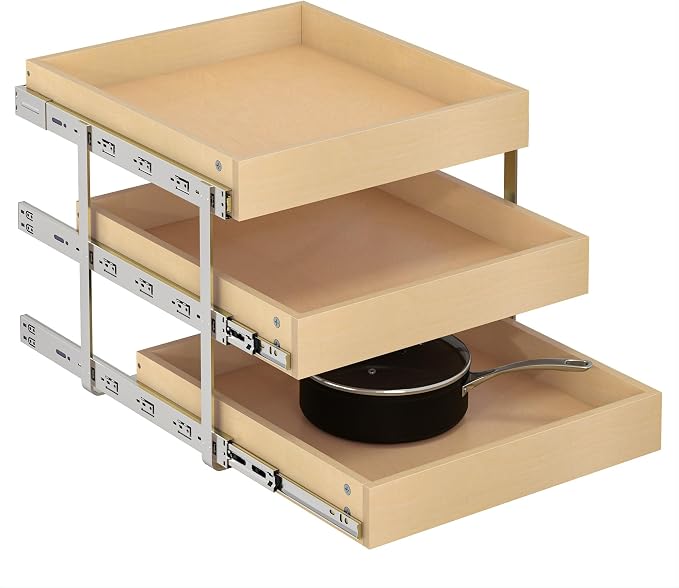 WelFurGeer 3-Tier Pull Out Cabinet Organizer by WelFurGeer