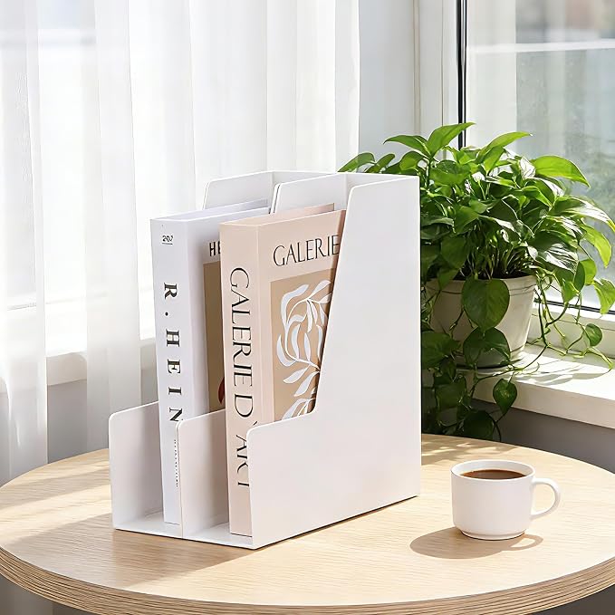 CiWiVOKi Vertical Magazine File Holder, 4 Pack, Notebooks and Paperwork - Image 8