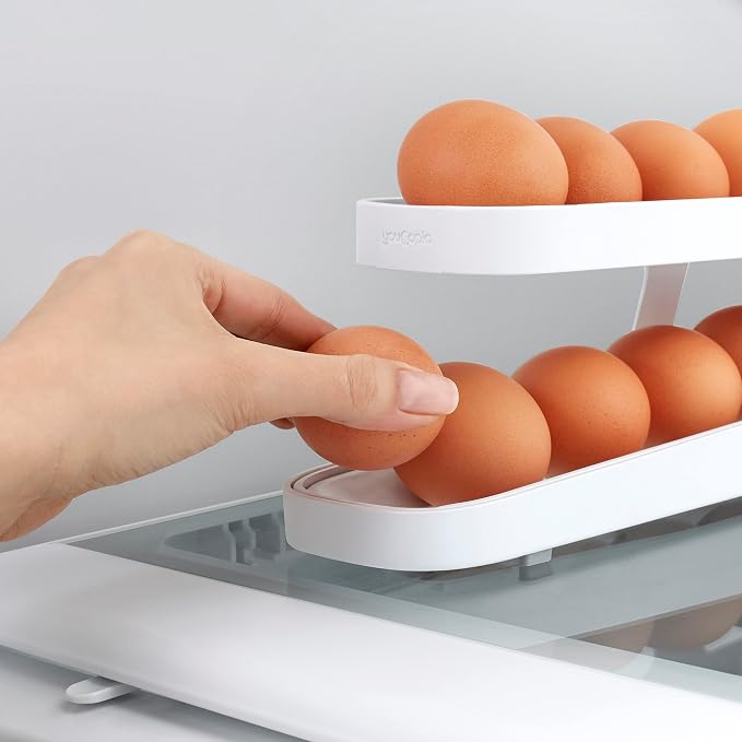 YouCopia RollDown™ Egg Dispenser, Space-Saving Rolling Eggs Dispenser and - Image 5