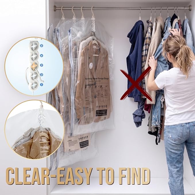 TAILI Hanging Vacuum Storage Bags - Image 8