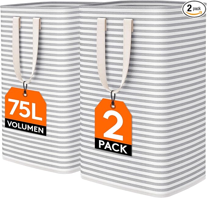 Lifewit 2 Packs Freestanding Clothes Hamper by Lifewit