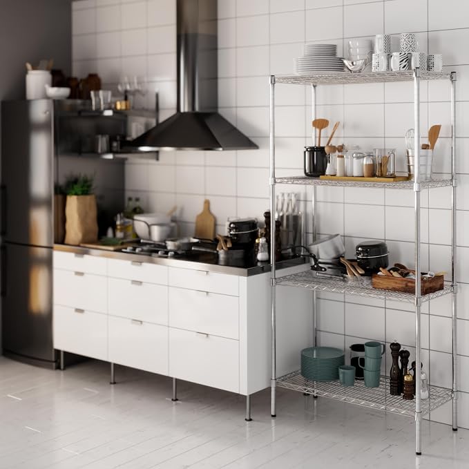 18" Deep x 36" Wide x 74" Height Wire Shelving Kit | 4-Tier | NSF Commercial - Image 7