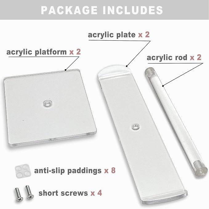 Bigfety Acrylic Headband Holder, 2 Pack Clear Headband Organizer Stand - Image 6