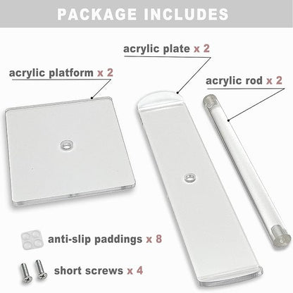 Bigfety Acrylic Headband Holder, 2 Pack Clear Headband Organizer Stand - Image 6