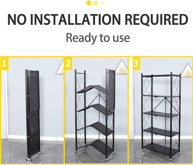 Life Hacks 2pcs 4-Tier Foldable Shelves - Image 5