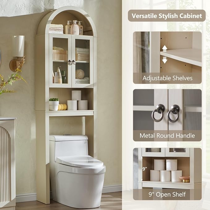 IFGET Arched Over The Toilet Storage Cabinet - Image 5
