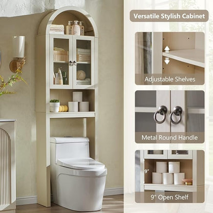 IFGET Arched Over The Toilet Storage Cabinet - Image 5