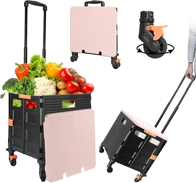 Quick Utility Cart Folding Portable Rolling Crate Handcart - Image 5