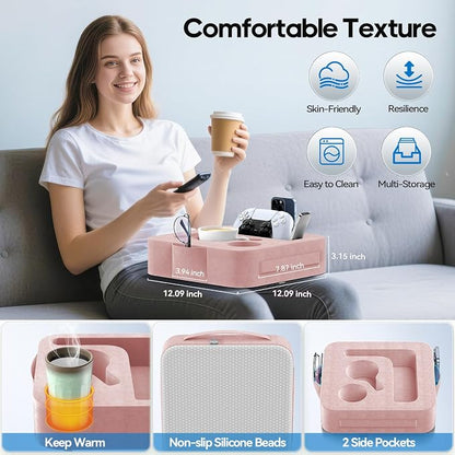 Couch Cup Holder Pillow, Sofa and Bed Caddy - Image 5
