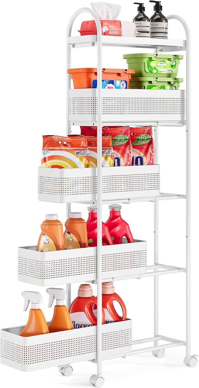 KINGRACK 5-Tier Slim Storage Cart by KINGRACK