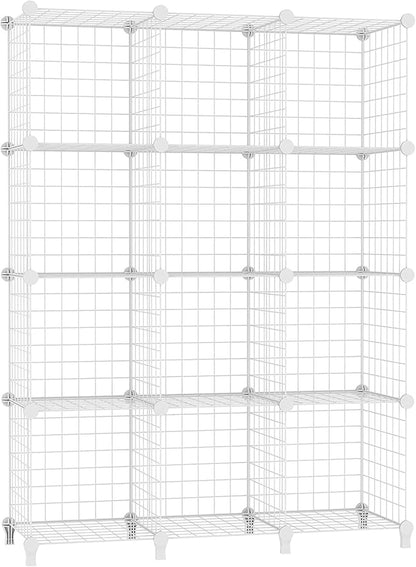 AWTATOS Wire Cube Storage, Closet Organizer, 12 Cube Storage Shelf, Portable by AWTATOS