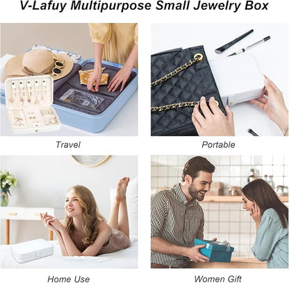 Small Jewelry Box, Travel Jewelry Case Portable Jewelry Boxes - Image 8