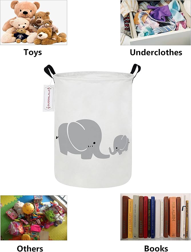 QUEENLALA Large Storage Basket, Laundry Hamper/Bathroom/Home Decor/Collapsible - Image 3