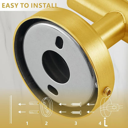 Bathroom Hardware Set Includes Towel Ring, Toilet Paper Holder and 2 Towel Hooks - Image 7
