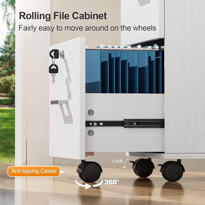 VINGLI 3-Drawer File Cabinet - Image 6