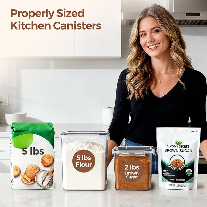 3 PCS Airtight Flour and Sugar Container - Image 4