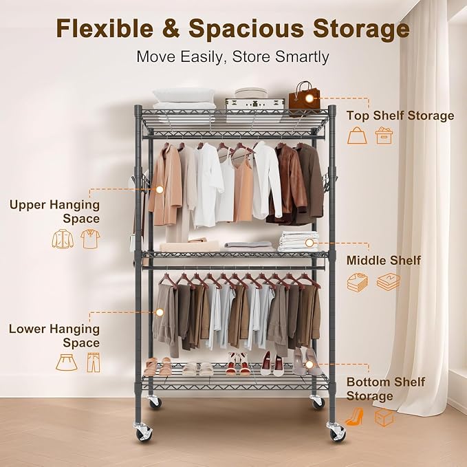 Whitmor Modern Industrial Wardrobe - Image 7