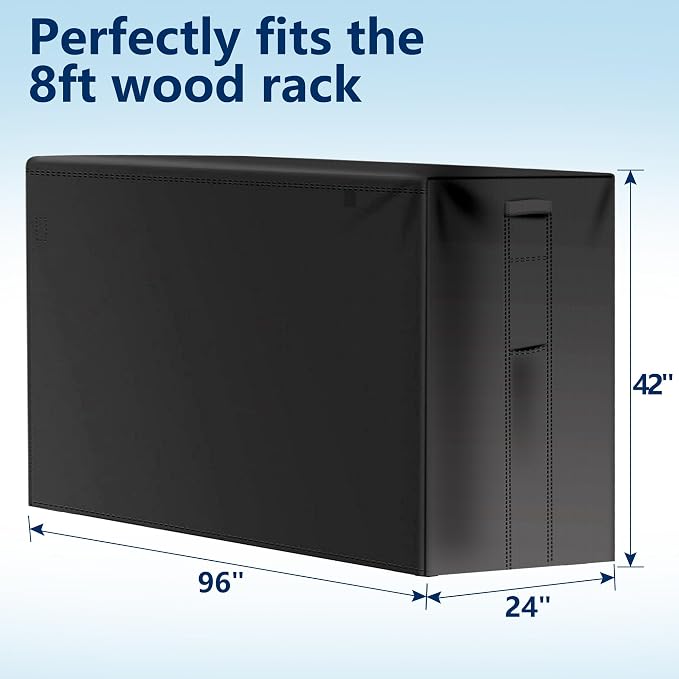 AMAGABELI GARDEN & HOME 8ft Firewood Cover Waterproof Log Rack Cover Outdoor - Image 7