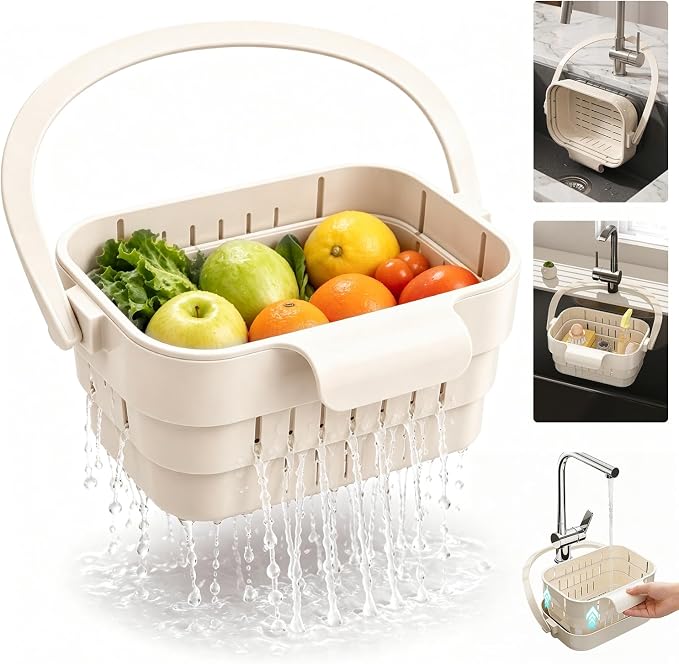 Foldable Hanging Sink Drain Basket, 2026 Upgraded Foldable Kitchen Sink Strainer by Unknown