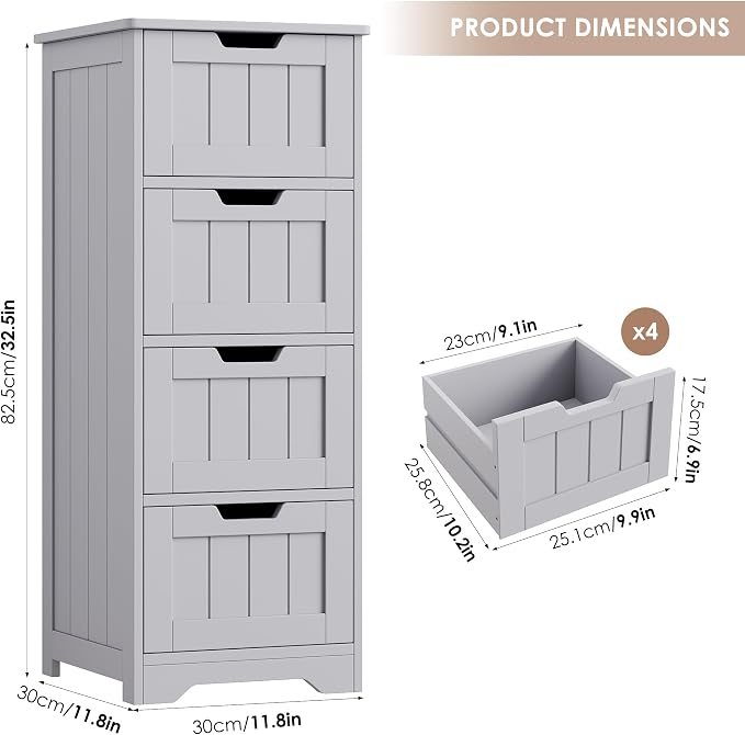 FOTOSOK Bathroom Storage Cabinet - Image 3