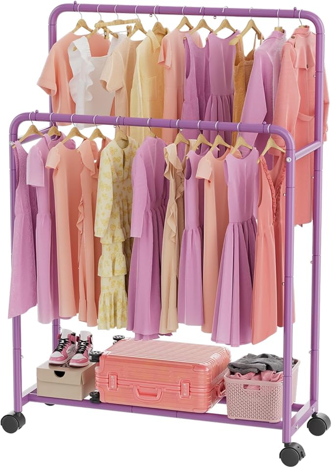 Simple Trending Clothing Clothes Rack Double Rods by SimpleTrending