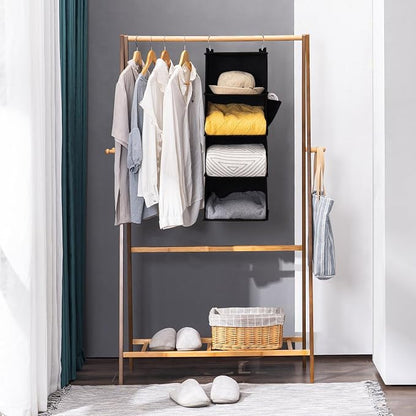 YOUDENOVA Hanging Closet Organizer, 3-Shelf Closet Hanging Storage Shelves - Image 5