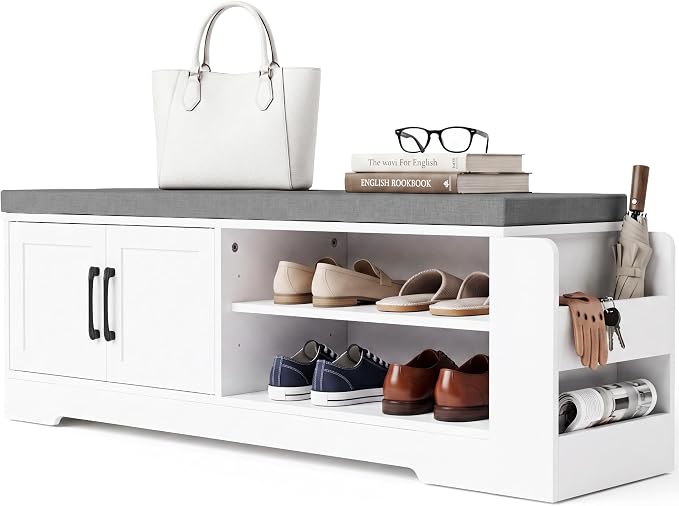 GRUSIGN 47.3" Shoe Storage Bench by GRUSIGN